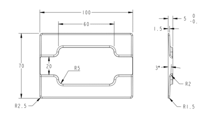 plan piece plastique